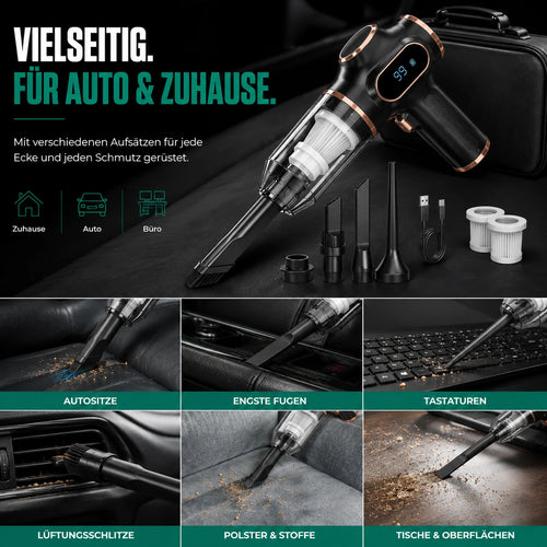2 in 1 Akku Handstaubsauger – Saugen & Luftfunktion für Auto & Zuhause